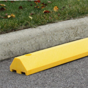 8ft Truck Recycled Plastic Parking Stop with Steel Spike Hardware, Yellow -  TS8-SY