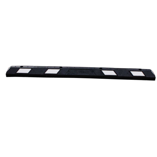 6' Rubber Parking Blocks Black with White Stripes