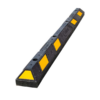 6' Rubber Parking Blocks Black with Yellow Stripes