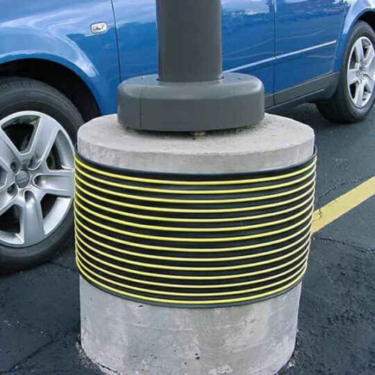 BumperWrap Column Protector 25' Roll - Black/Yellow | Innoplast