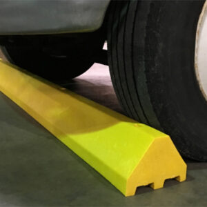 Deluxe Yellow Truck Parking Block With Channels 8' L X 7" H X 10" W