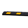 6' Rubber Parking Blocks Black with Yellow Stripes